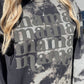 Mama Black Sweatshirt Acid Wash